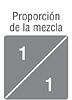 proporcion de la mezcla 1 1
