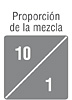proporcion de la mezcla 10 1