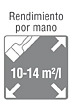 rendimiento por mano 10 14 m2 l