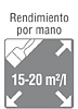 rendimiento por mano 15 20 m2 l