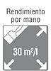 rendimiento por mano 30 m2 l