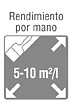 rendimiento por mano 5 10 m2 l