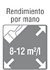 rendimiento por mano 8 12 m2 l